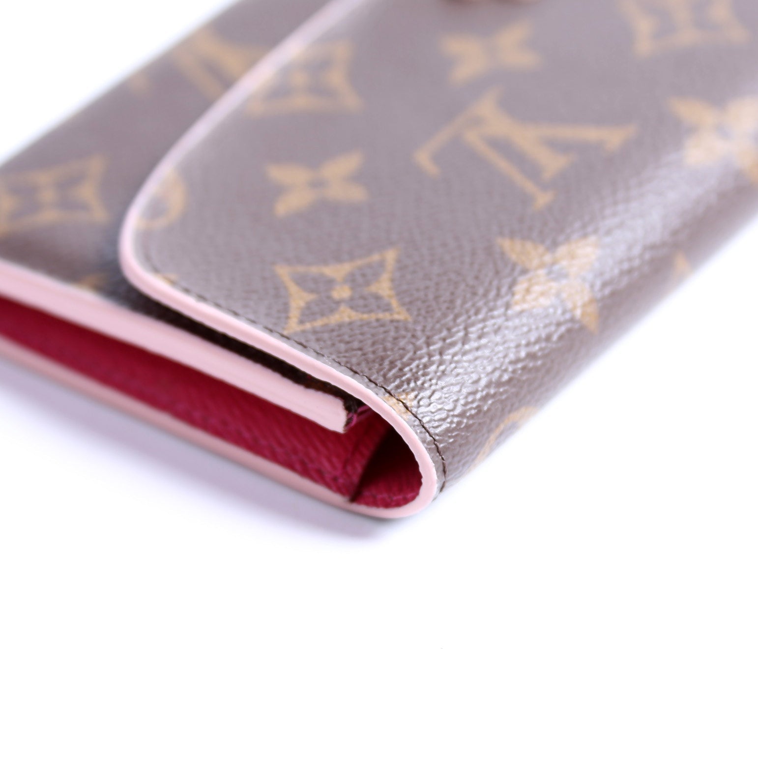 Emilie Wallet Flower Monogram Pink