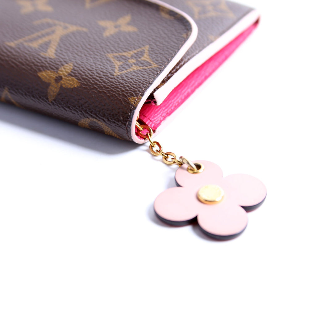 Emilie Wallet Flower Monogram Pink