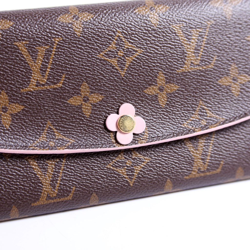 Emilie Wallet Flower Monogram Pink