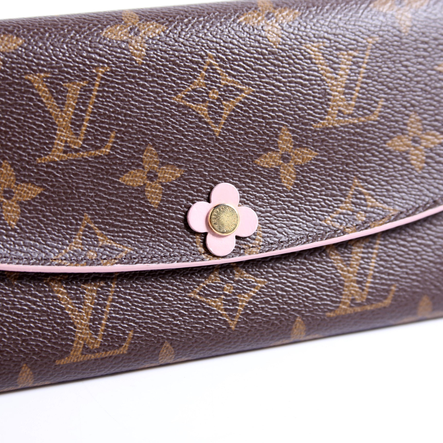 Emilie Wallet Flower Monogram Pink