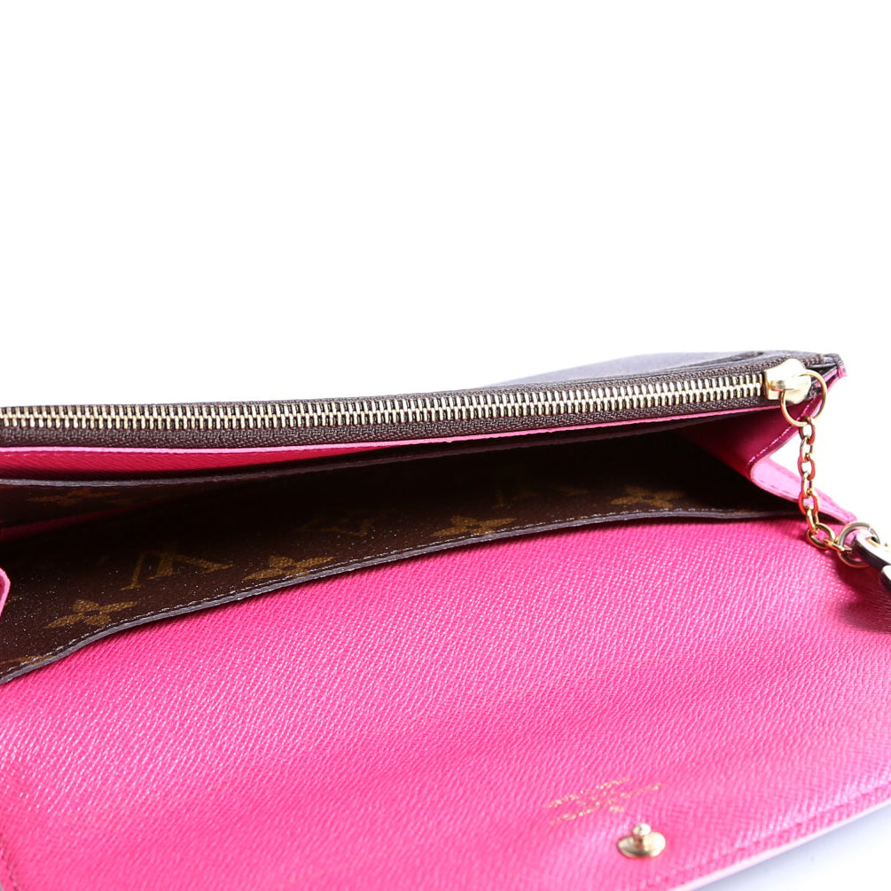 Emilie Wallet Flower Monogram Pink