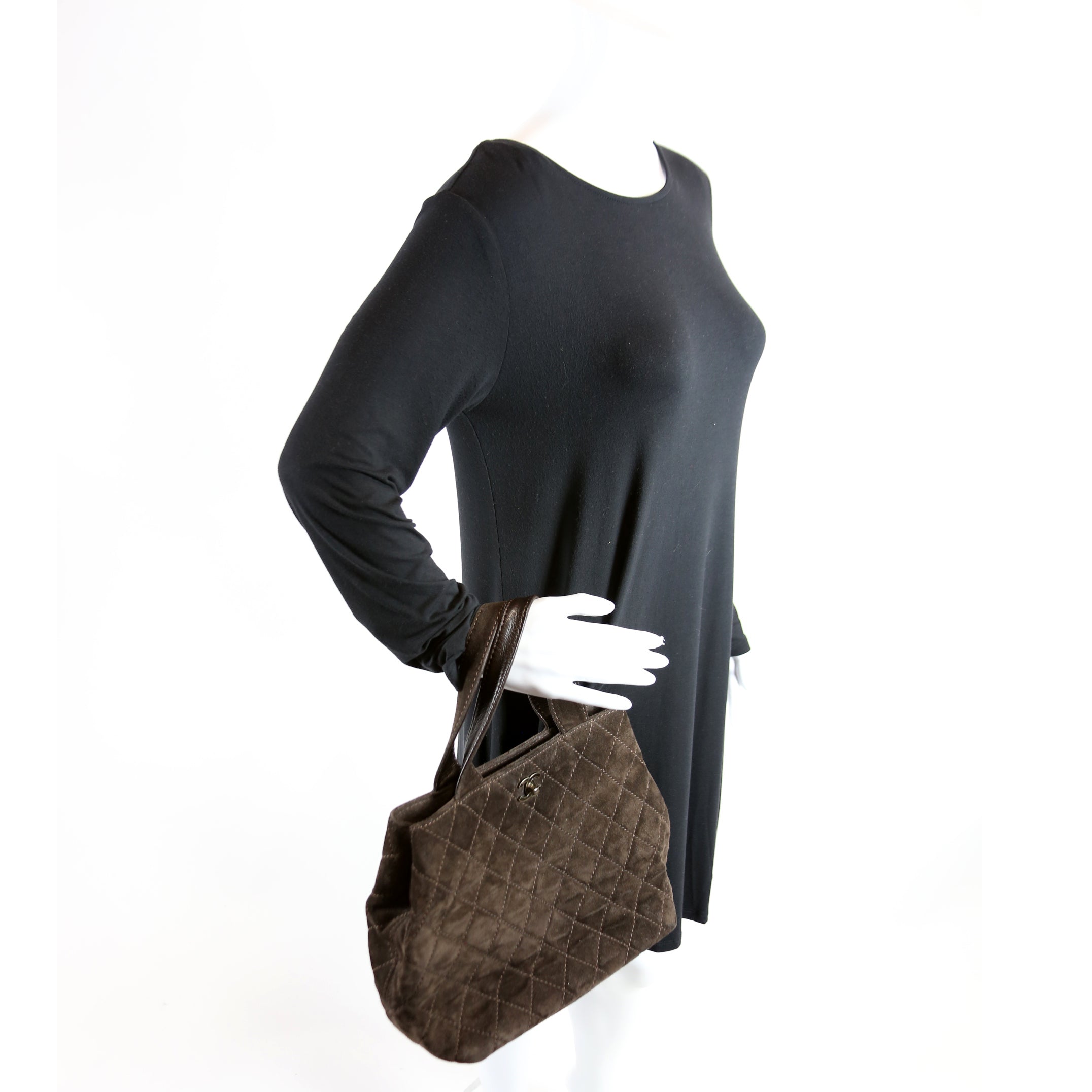 CC Top Handle Suede 7MM Brown