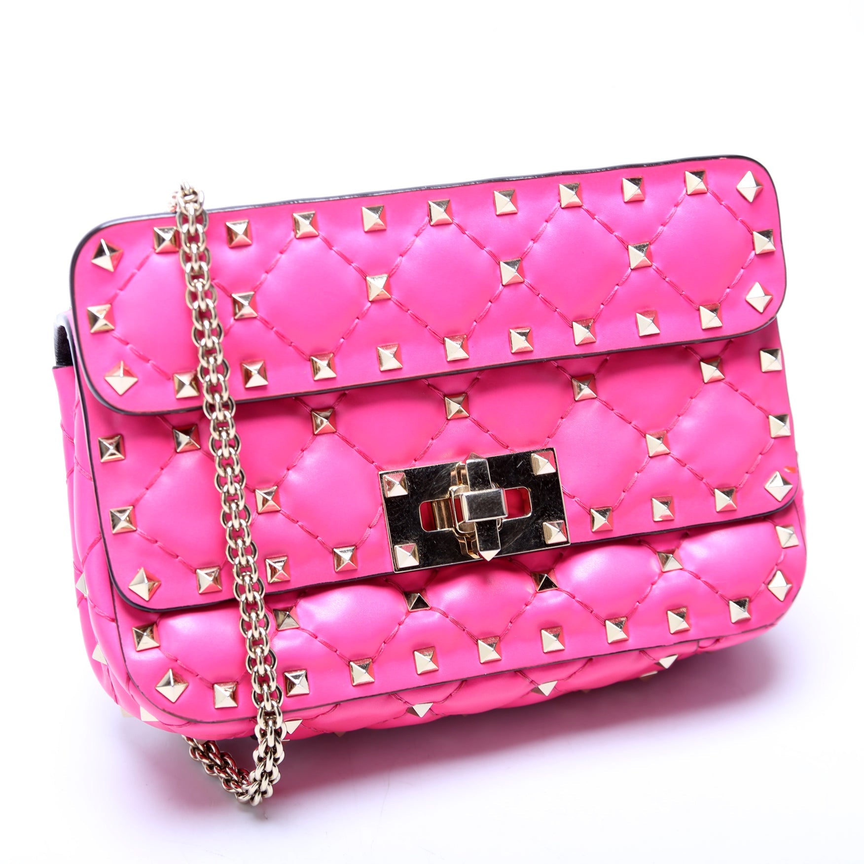 Rockstud Spike Bag Mini Pink