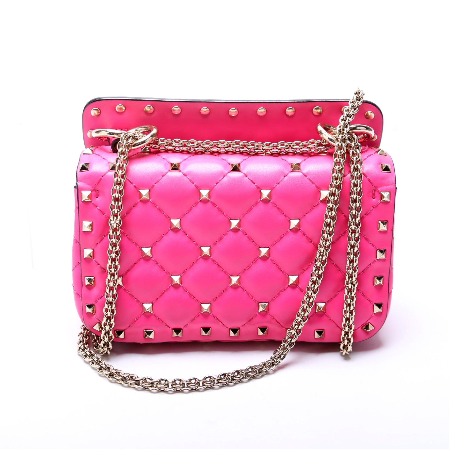 Rockstud Spike Bag Mini Pink