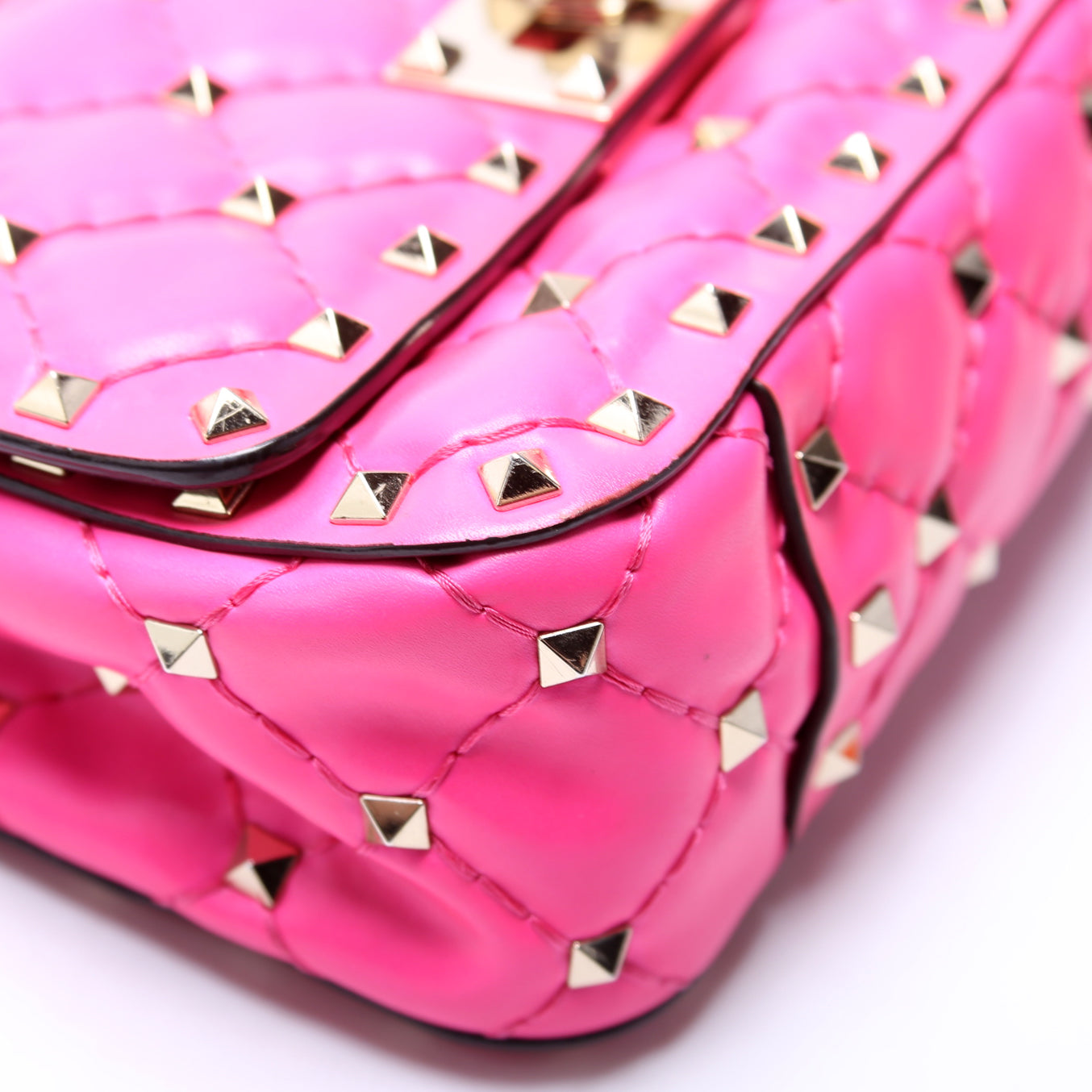 Rockstud Spike Bag Mini Pink