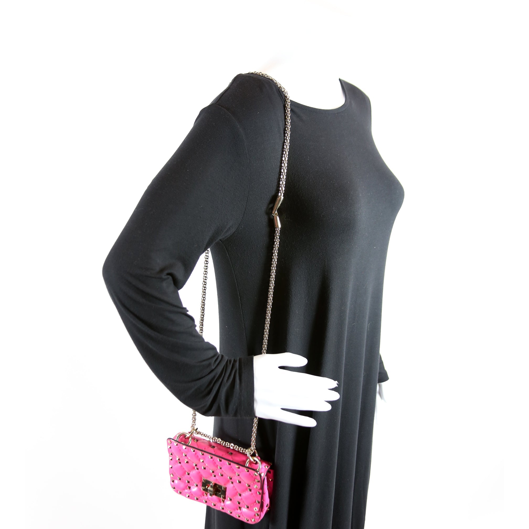 Rockstud Spike Bag Mini Pink