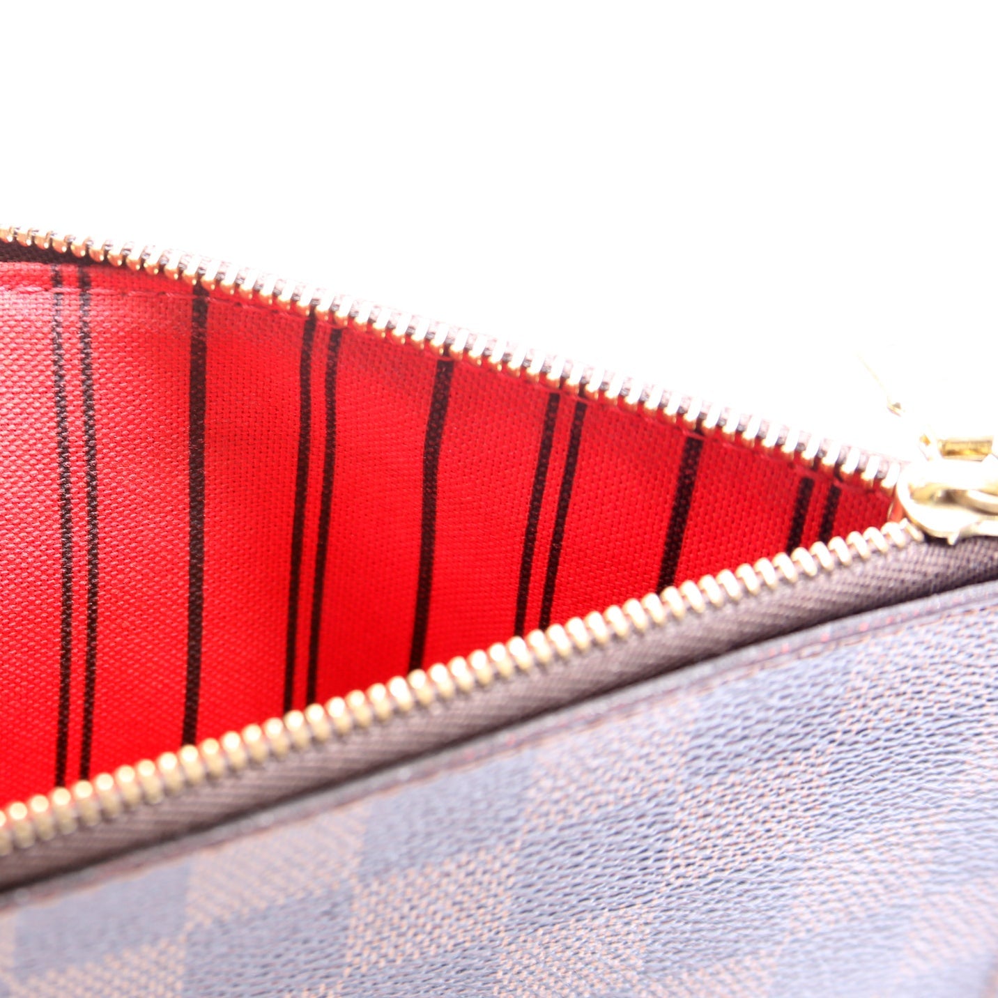 Pochette Only Neverfull Damier Ebene Red