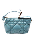 Diortravel Small Nomad Pouch Cannage Calfskin Blue