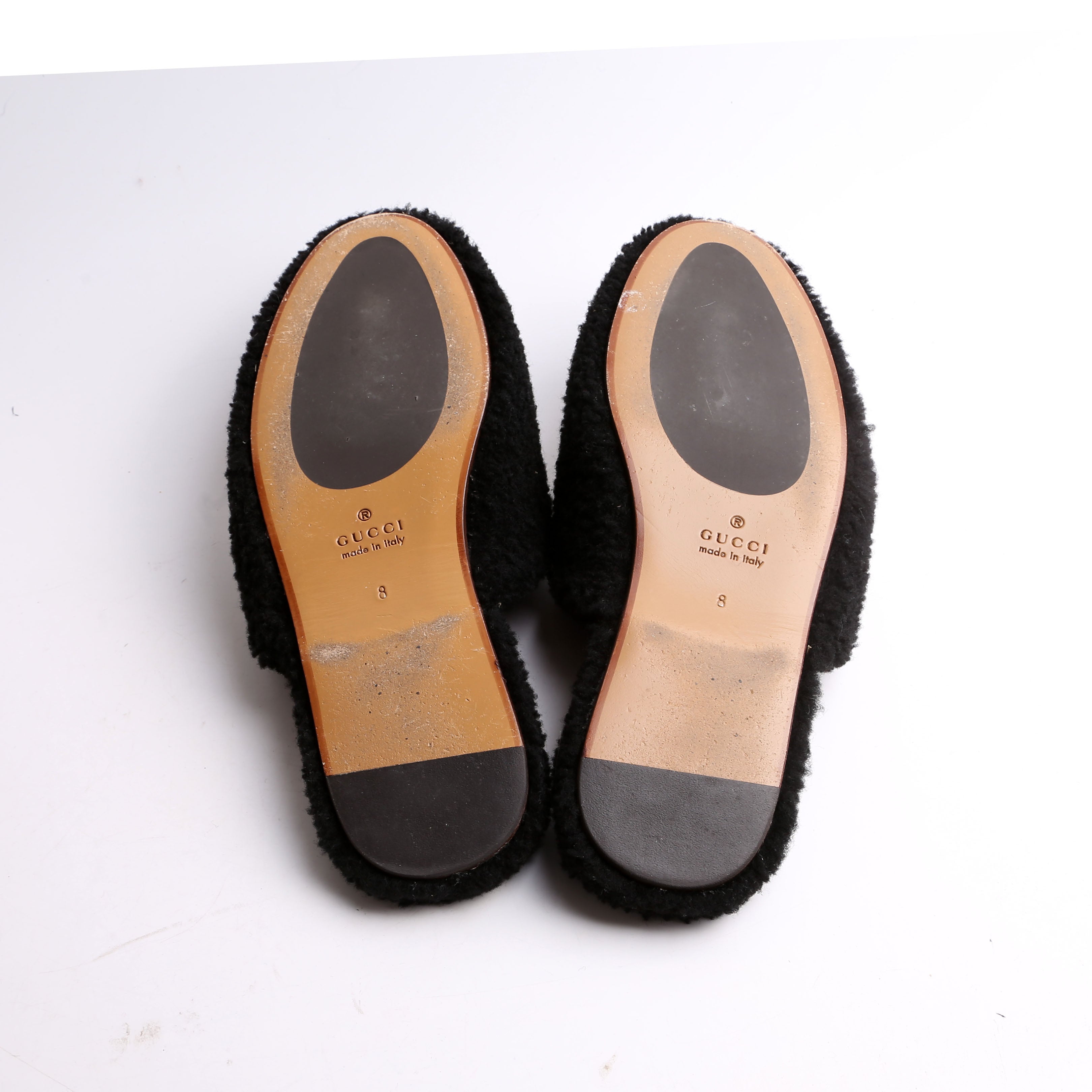 Men's Shearling Logo Slippers Size 40