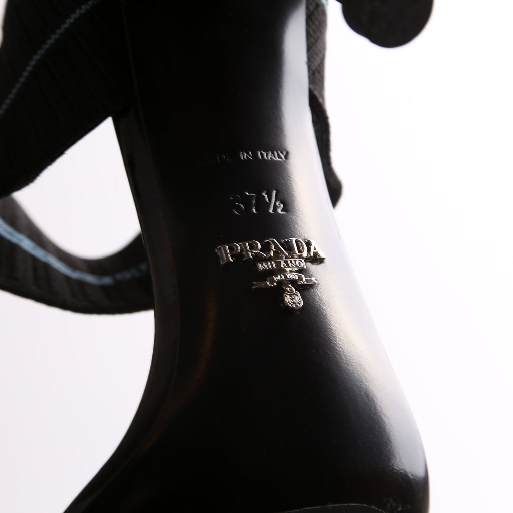Patent Leather Logo Strap Heels Size 37.5