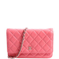 WOC Classic Quilted Lambskin Pink