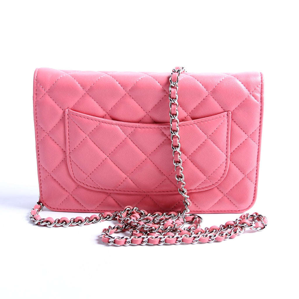 WOC Classic Quilted Lambskin Pink
