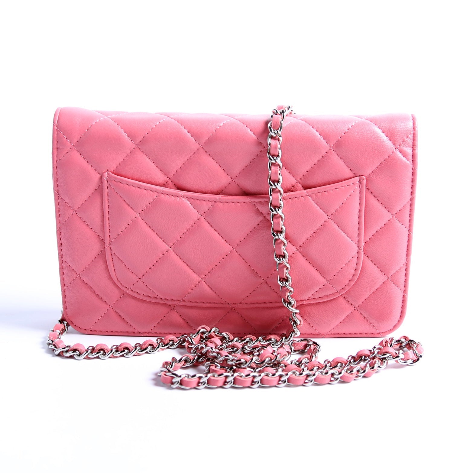 WOC Classic Quilted Lambskin Pink