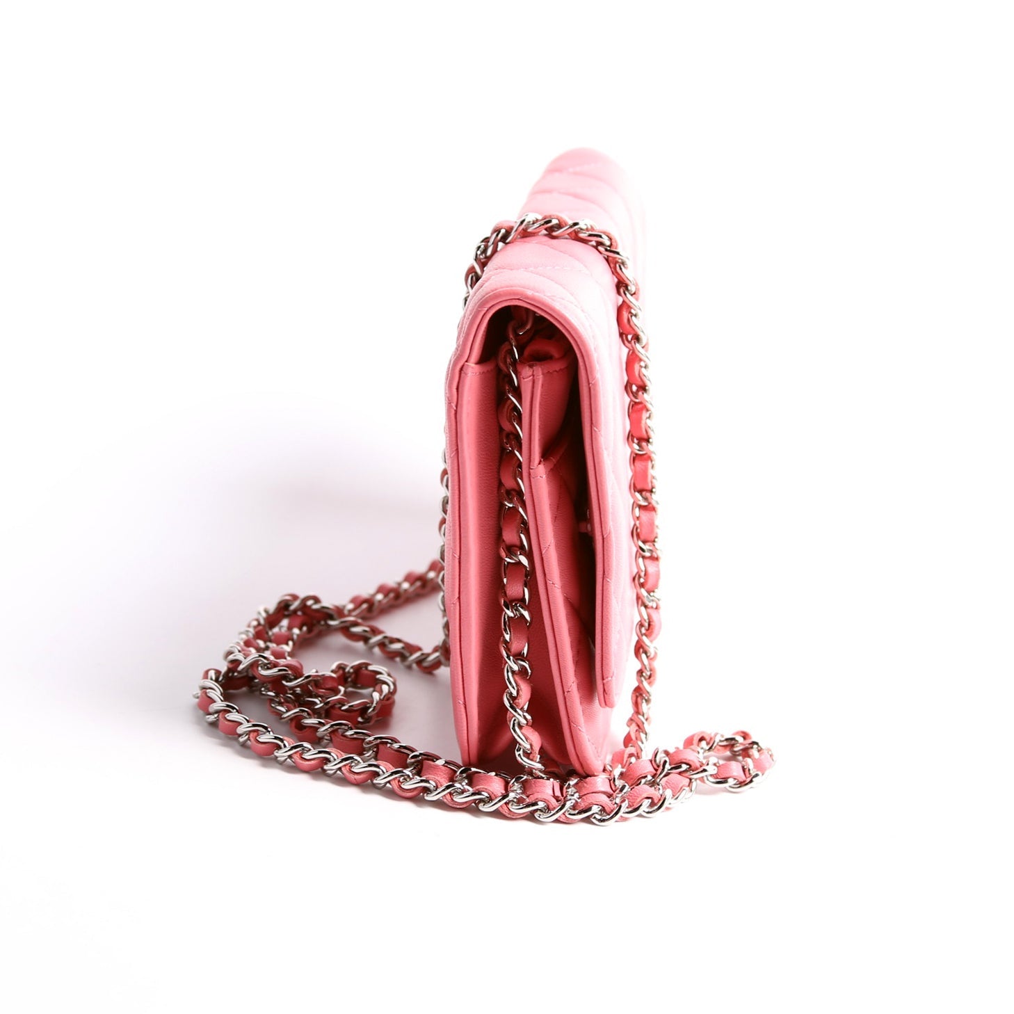 WOC Classic Quilted Lambskin Pink