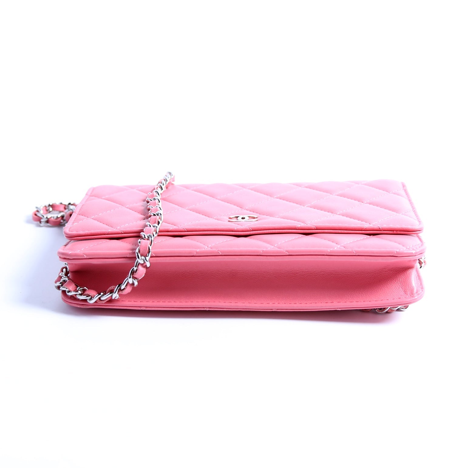 WOC Classic Quilted Lambskin Pink