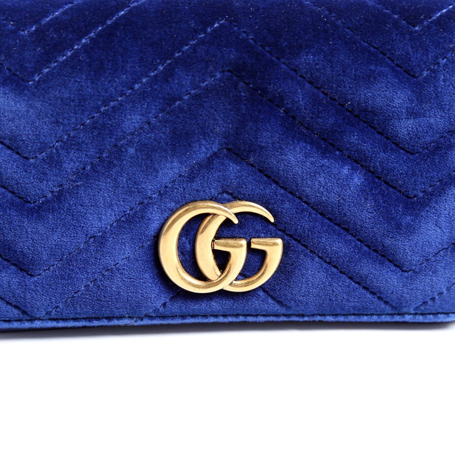 488426 GG Marmont Velvet Mini Bag Blue