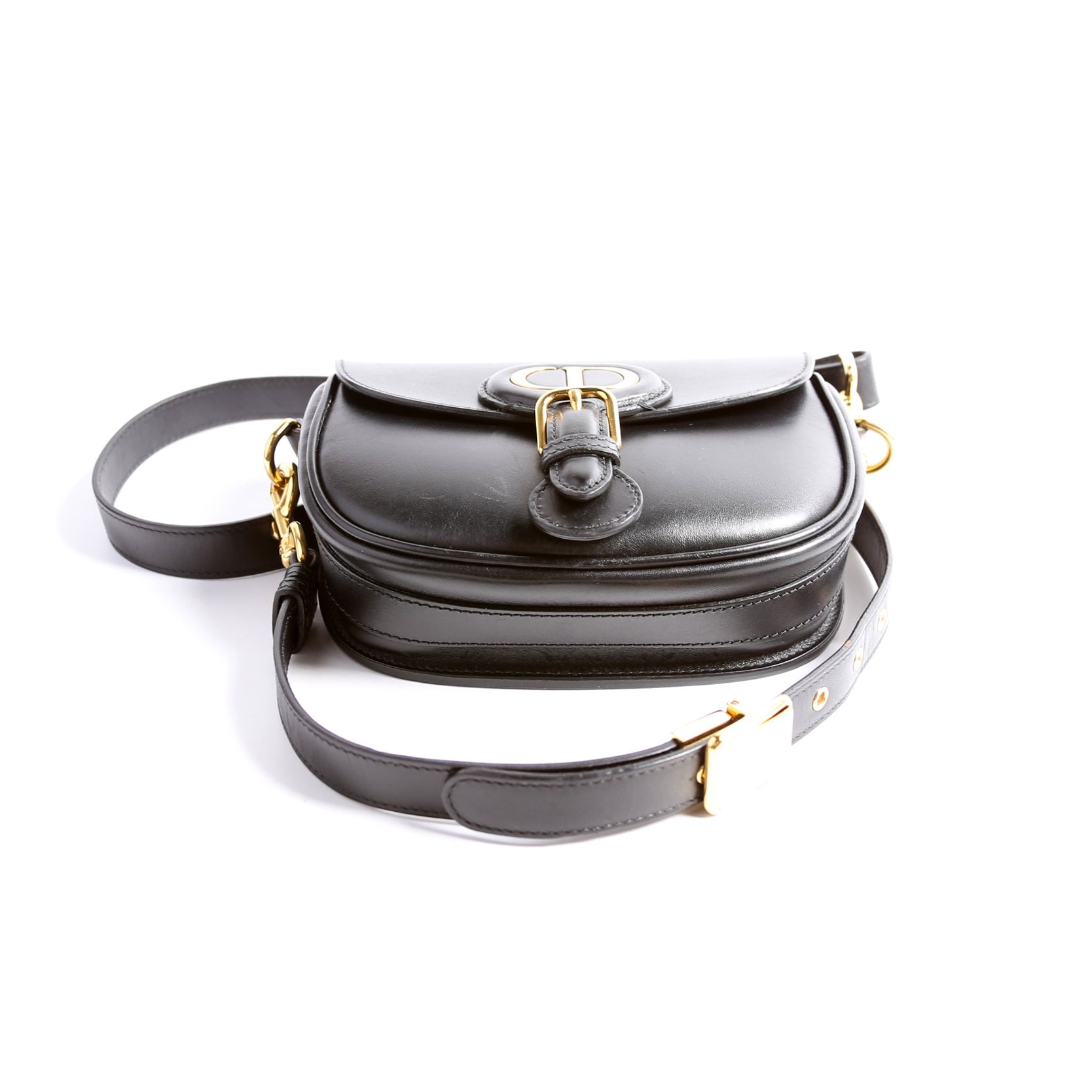 Bobby Bag Small Grained Calfskin Black