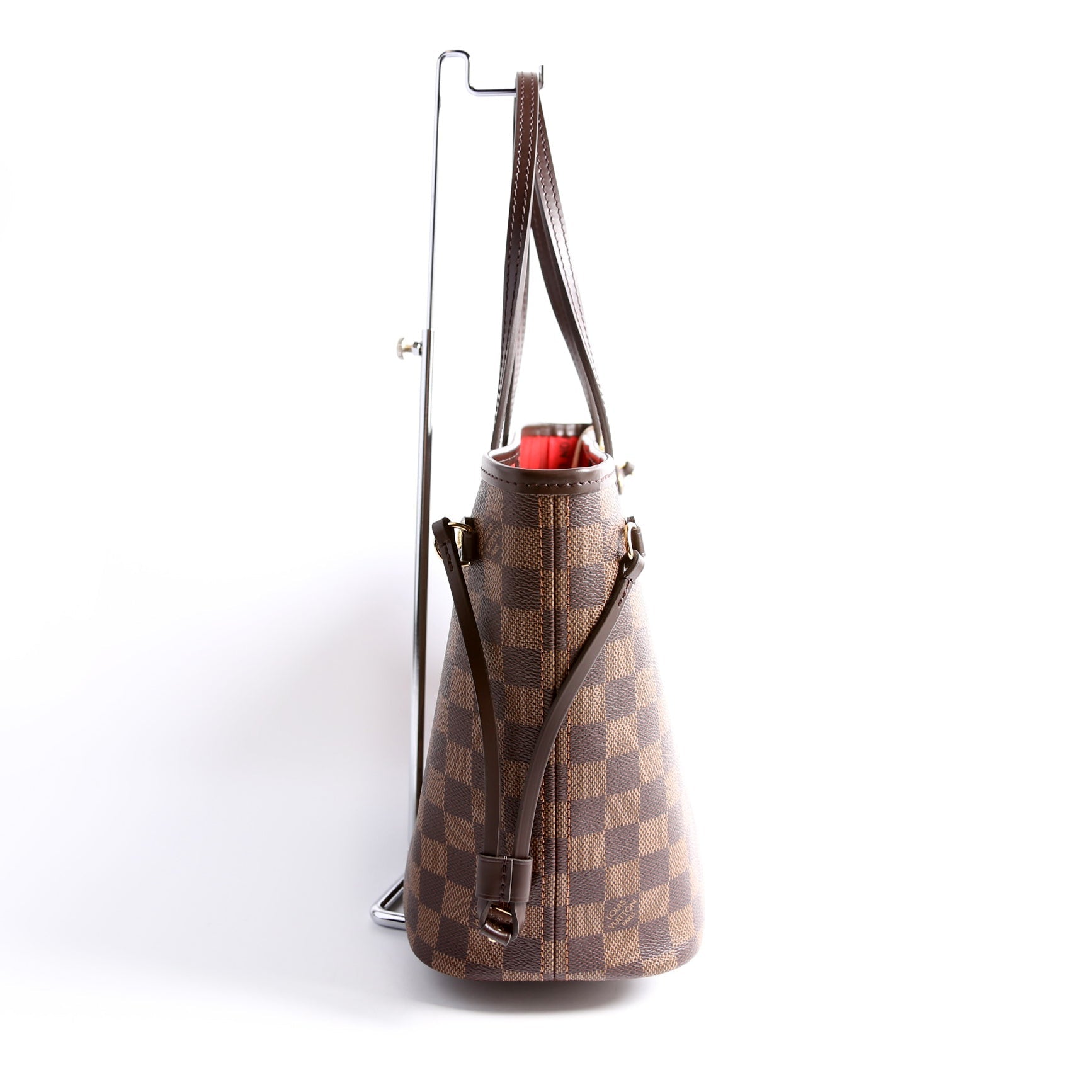 Neverfull W/Wallet PM Damier Ebene Red