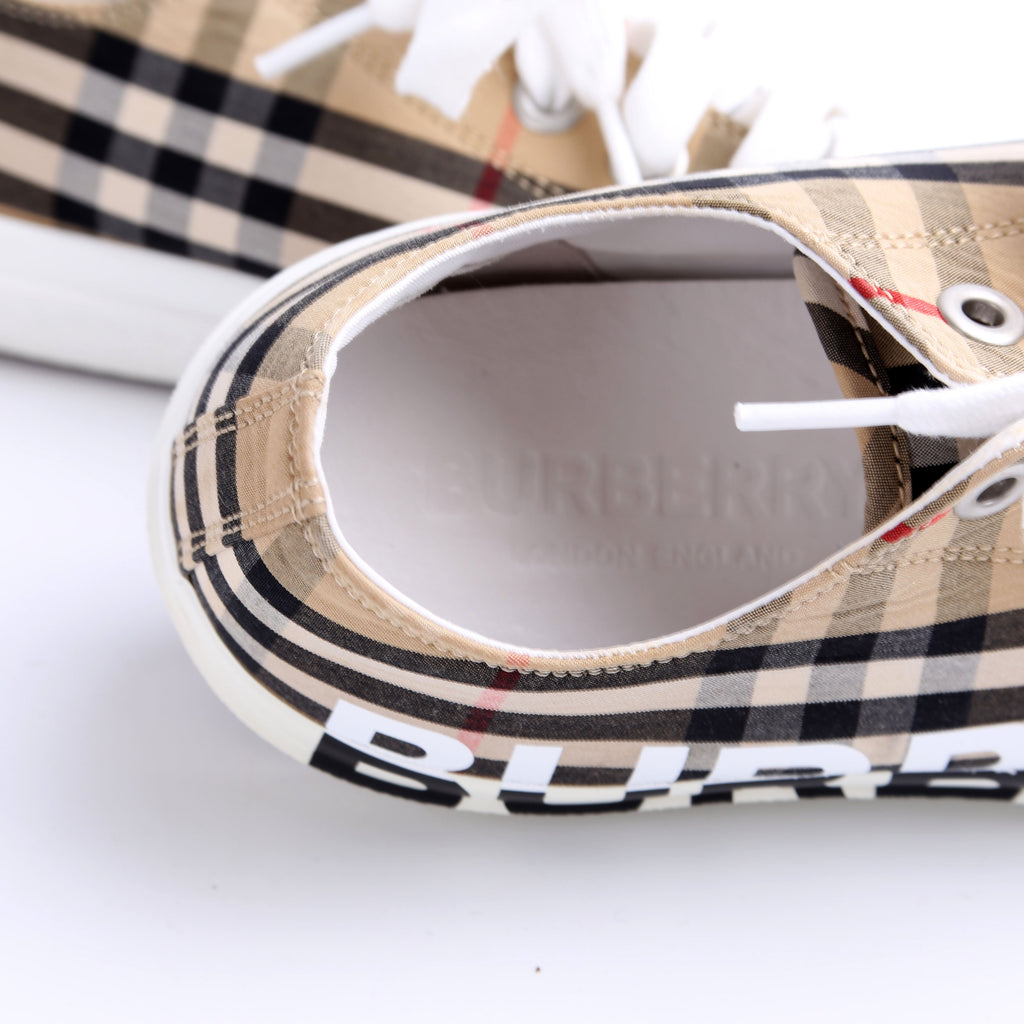 Larkhall Logo Vintage Check Sneakers Size 40.5