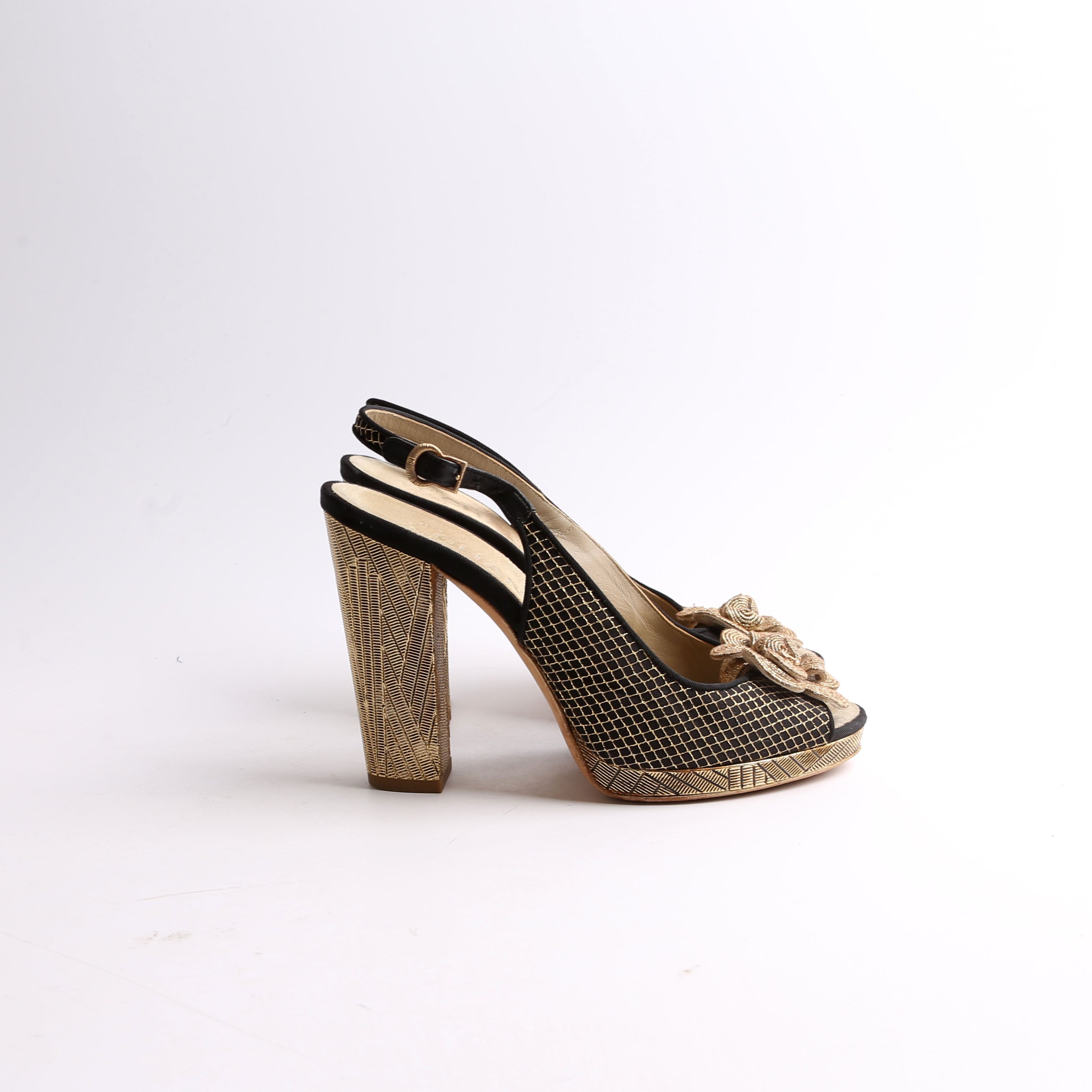 Latice Camellia Slingback Pumps Size 37