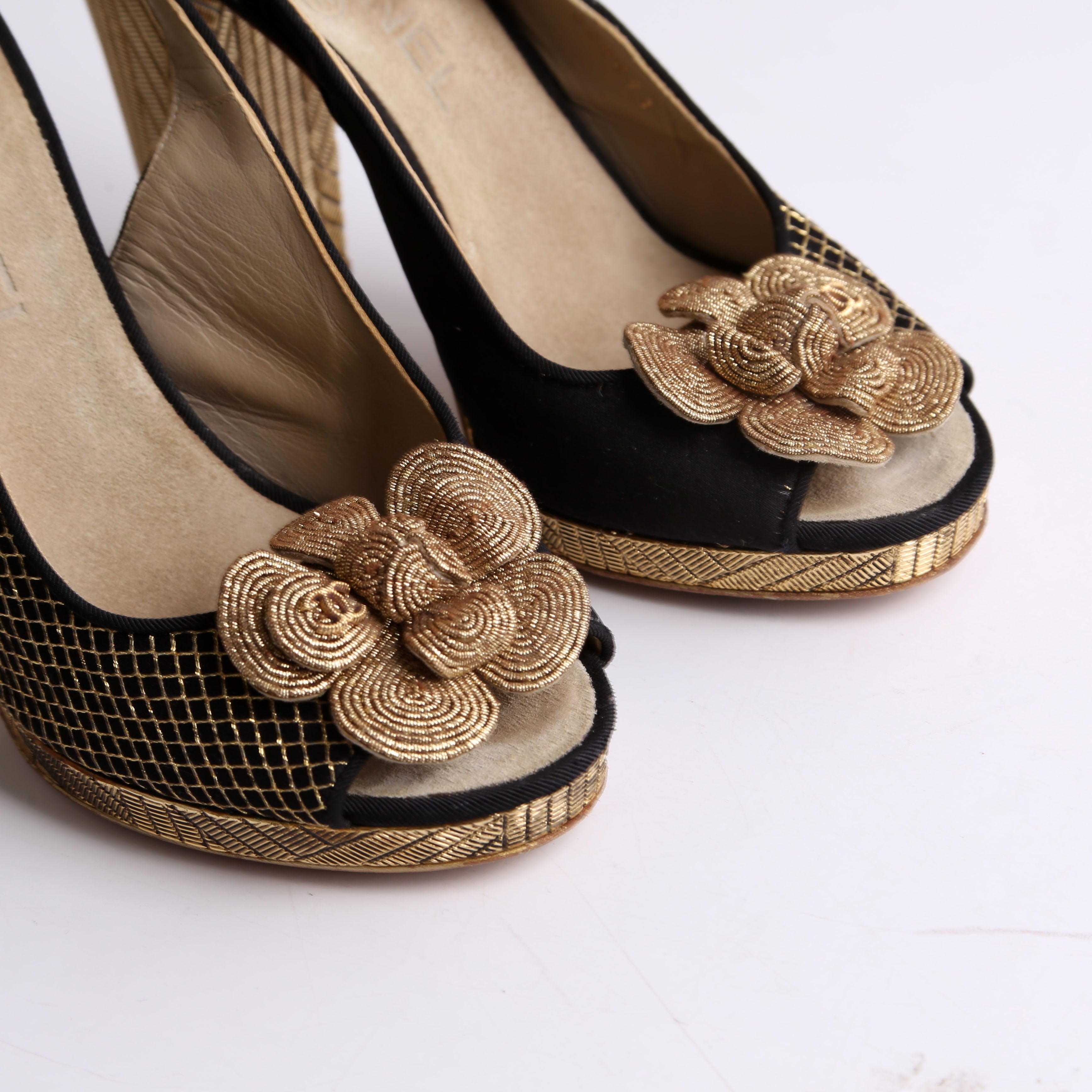 Latice Camellia Slingback Pumps Size 37