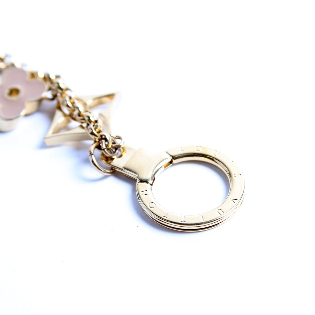 Fleur De Monogram Chain Charm Gold/Beige