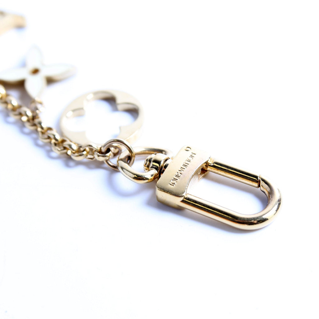 Fleur De Monogram Chain Charm Gold/Beige