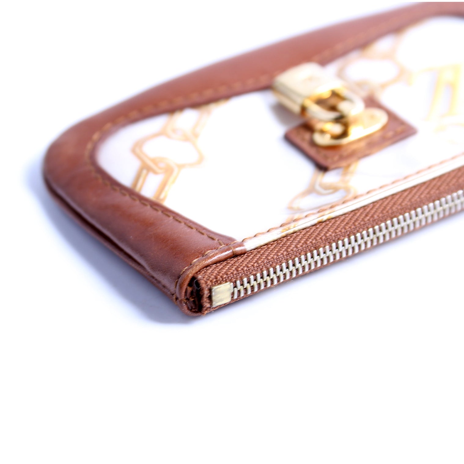 Monogram Charms Key Pouch Brown