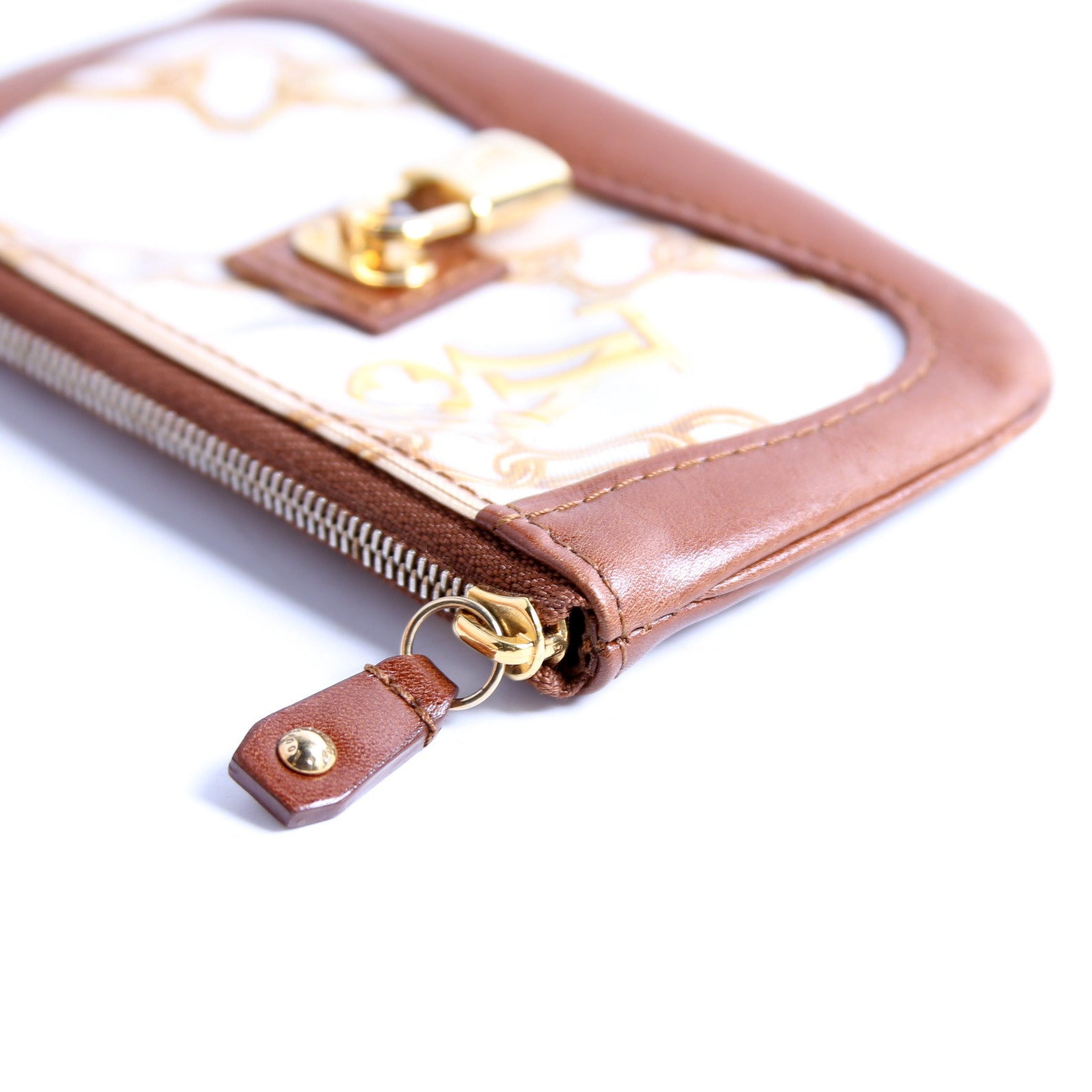 Monogram Charms Key Pouch Brown
