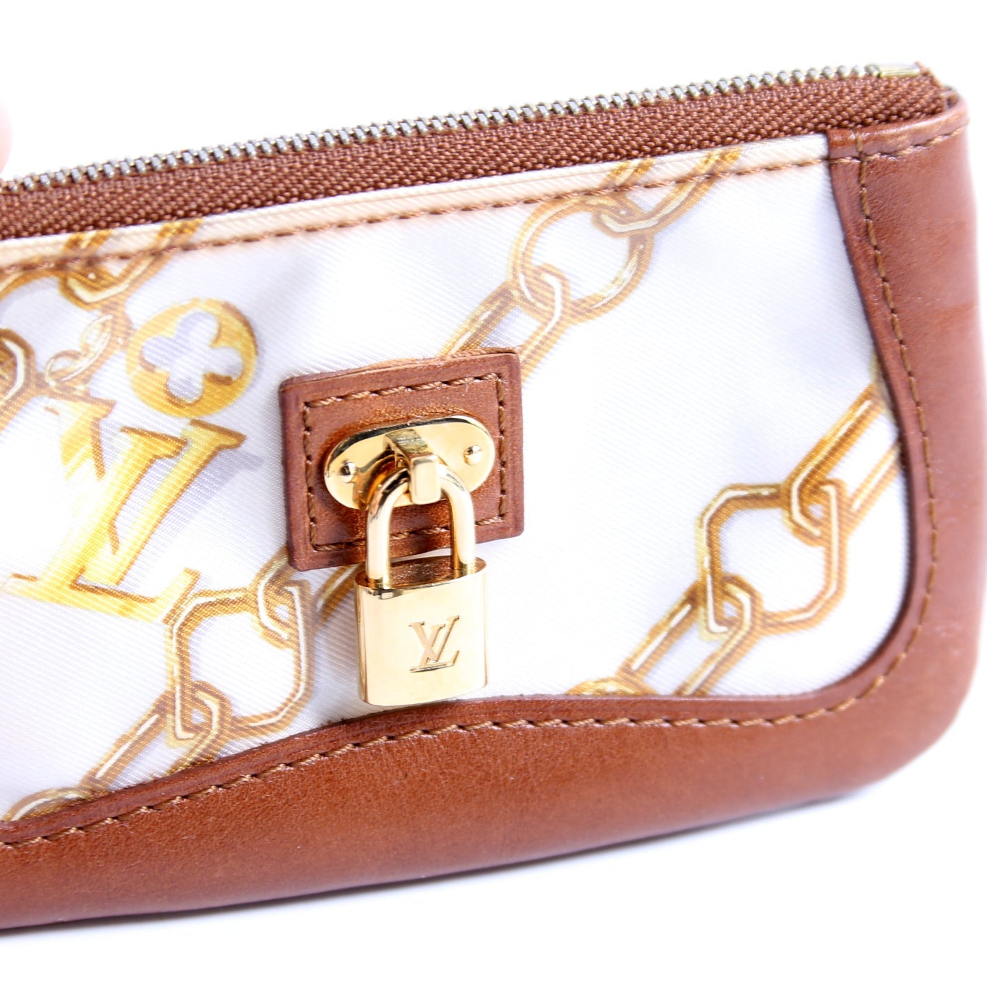 Monogram Charms Key Pouch Brown
