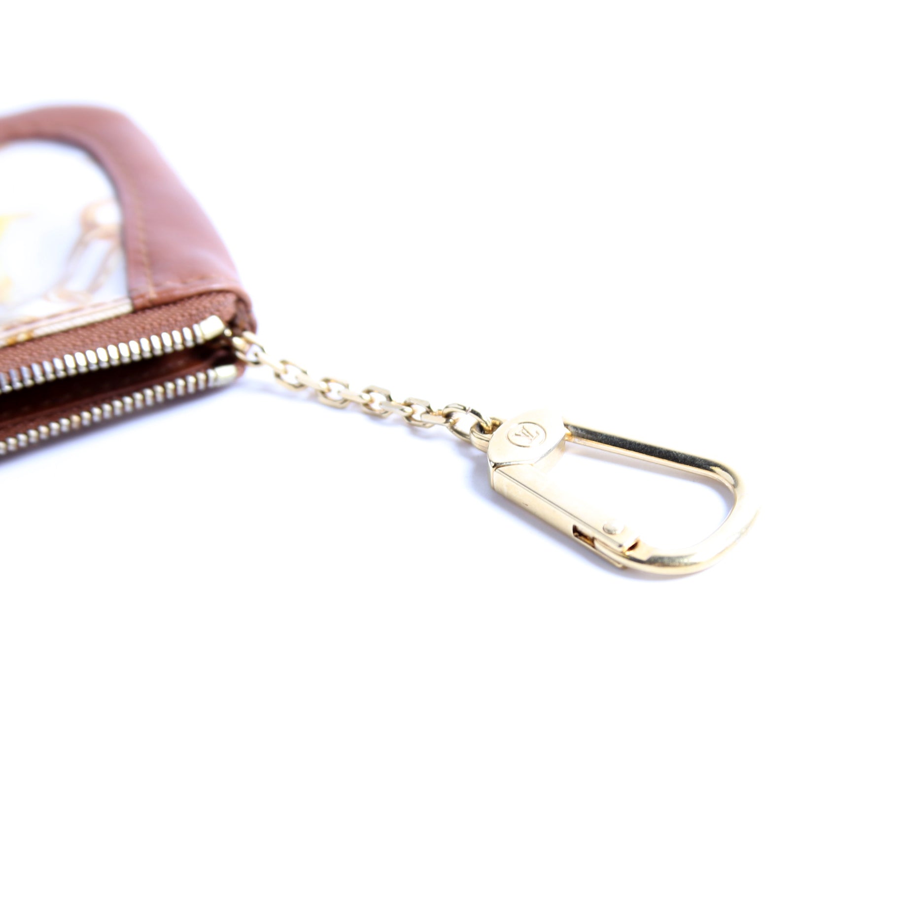Monogram Charms Key Pouch Brown