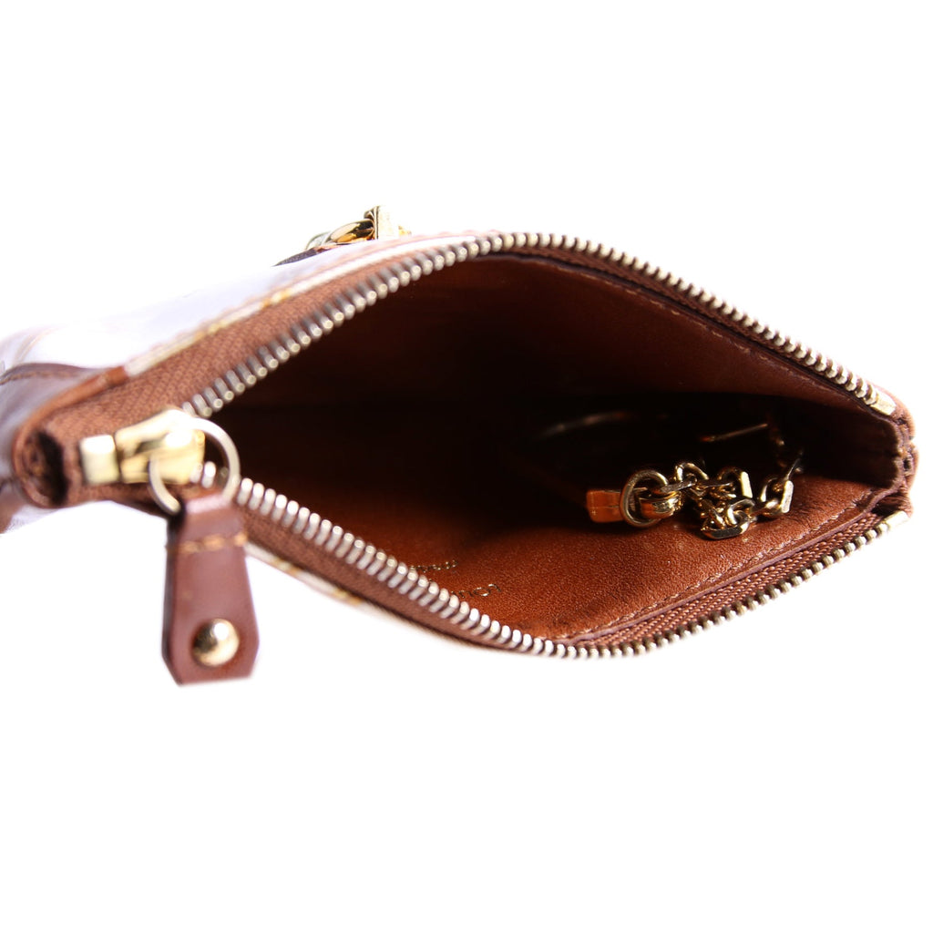 Monogram Charms Key Pouch Brown