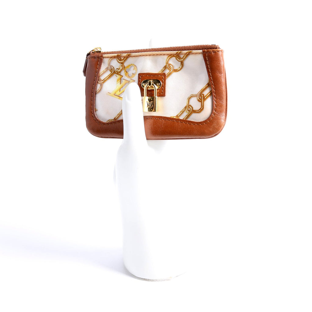 Monogram Charms Key Pouch Brown