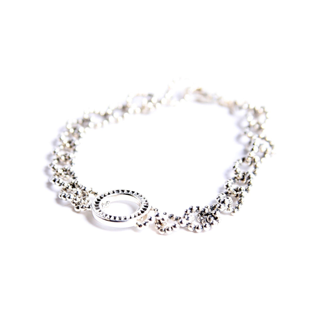 Circle Link Caviar Spark Bracelet 925/Diamonds