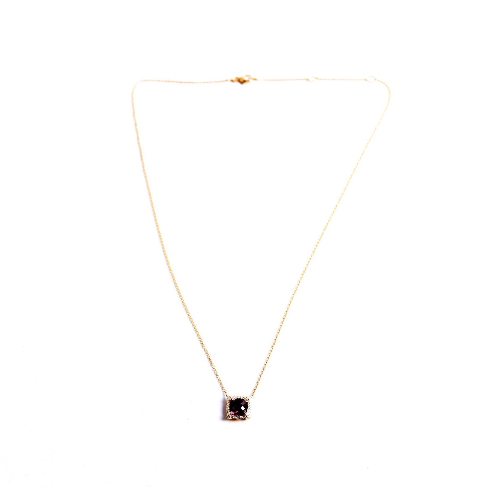 Petite Chatelaine 7MM Necklace 750/Tourmaline/Pave