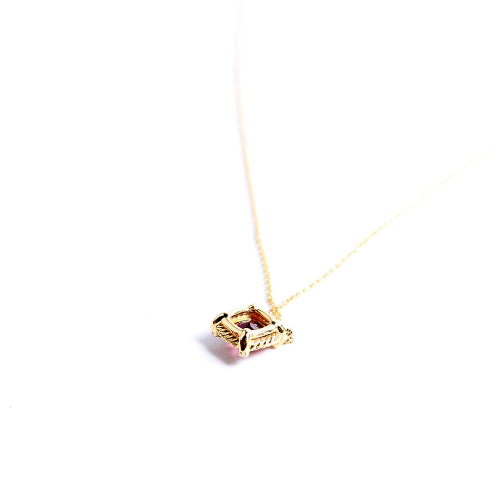 Petite Chatelaine 7MM Necklace 750/Tourmaline/Pave