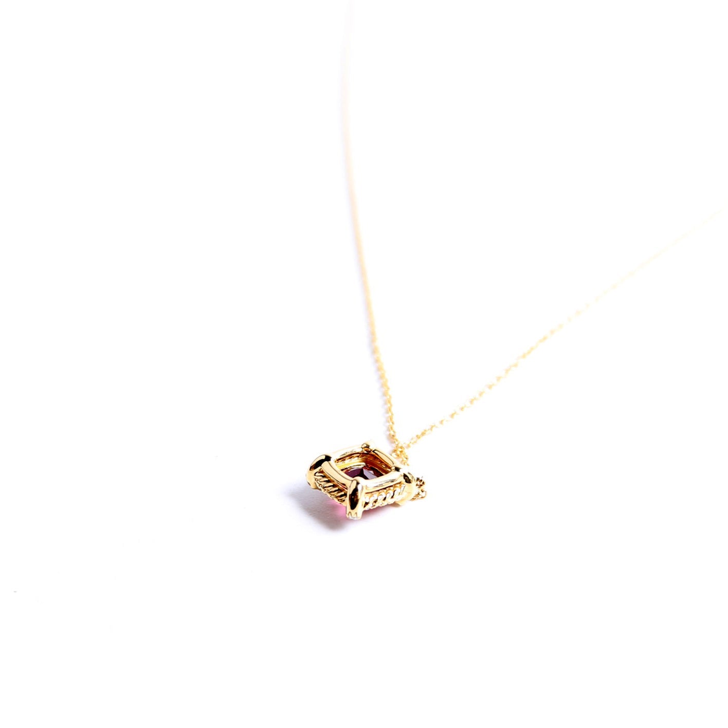 Petite Chatelaine 7MM Necklace 750/Tourmaline/Pave