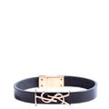 Cassandre Leather Bracelet Size M Black/Gold