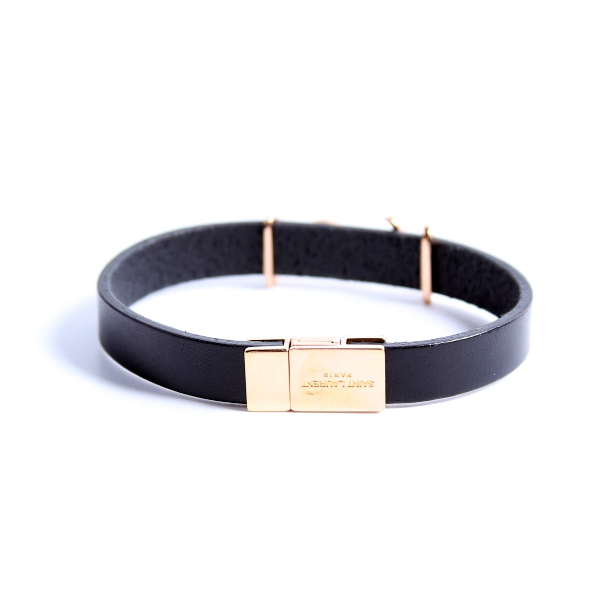 Cassandre Leather Bracelet Size M Black/Gold