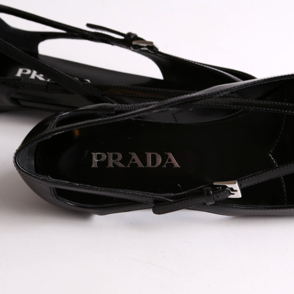 Strappy Pointed Toe Ballet Flats Size 36.5