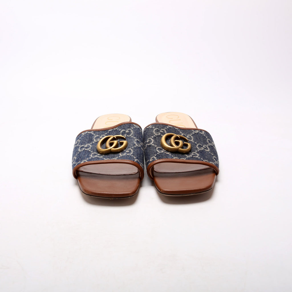 Marmont Denim Slides Size 38.5 Denim