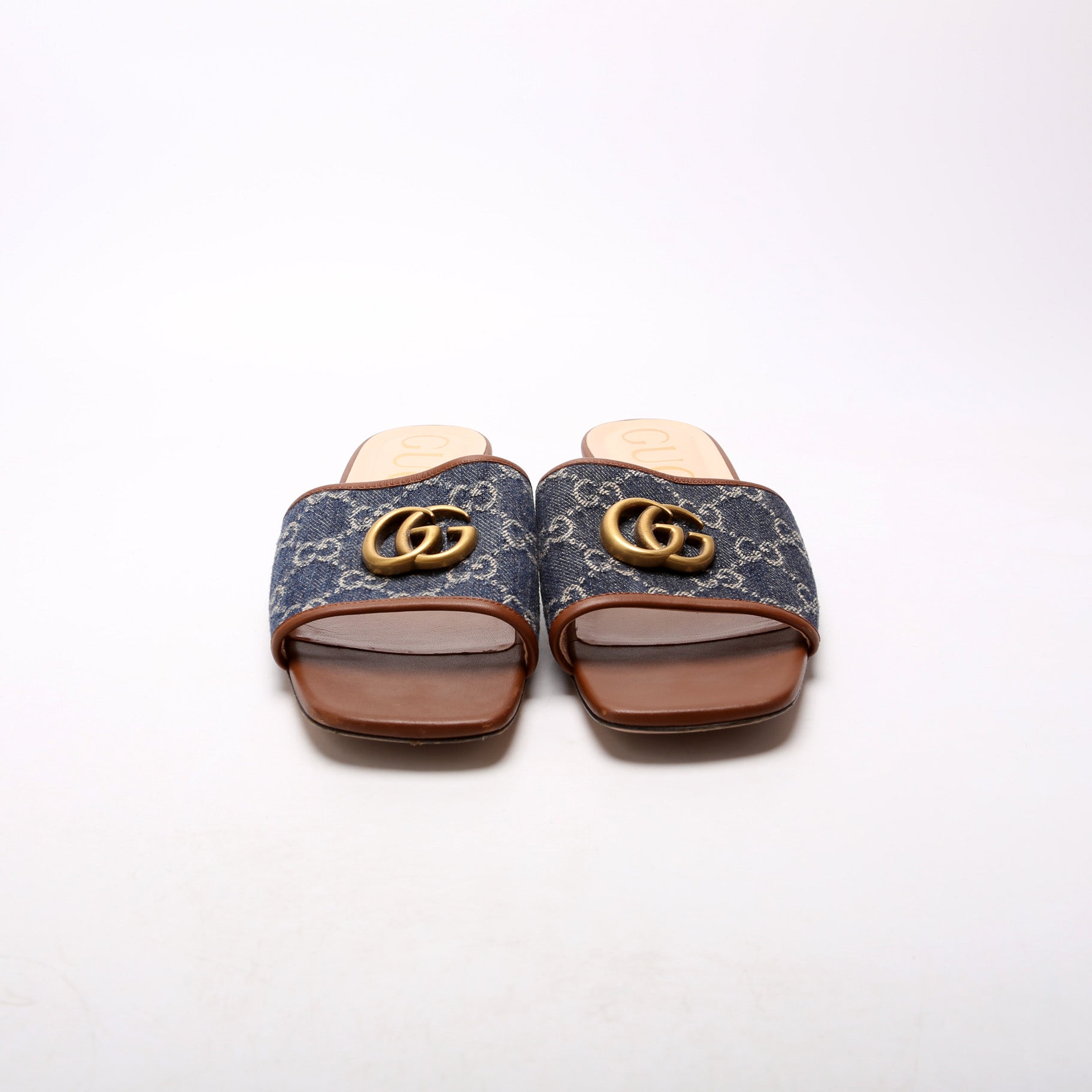 Marmont Denim Slides Size 38.5 Denim