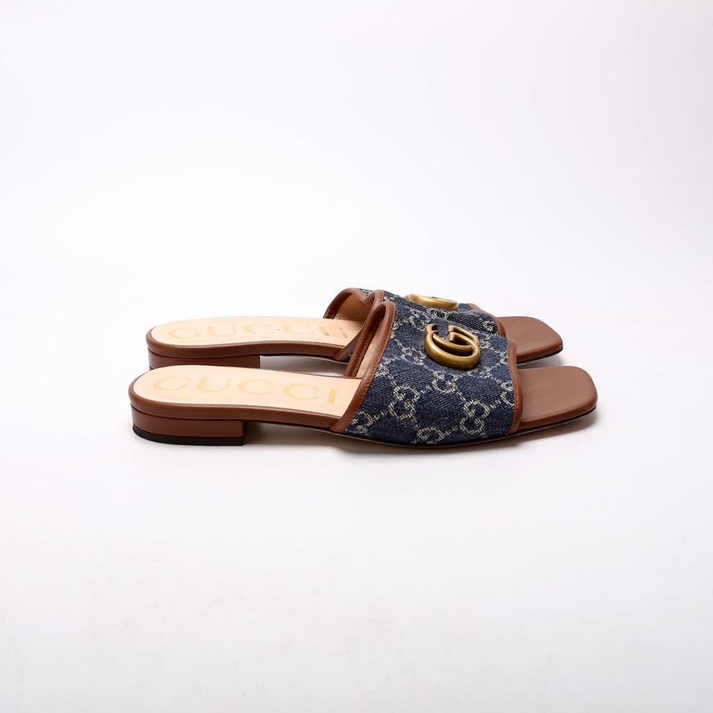 Marmont Denim Slides Size 38.5 Denim