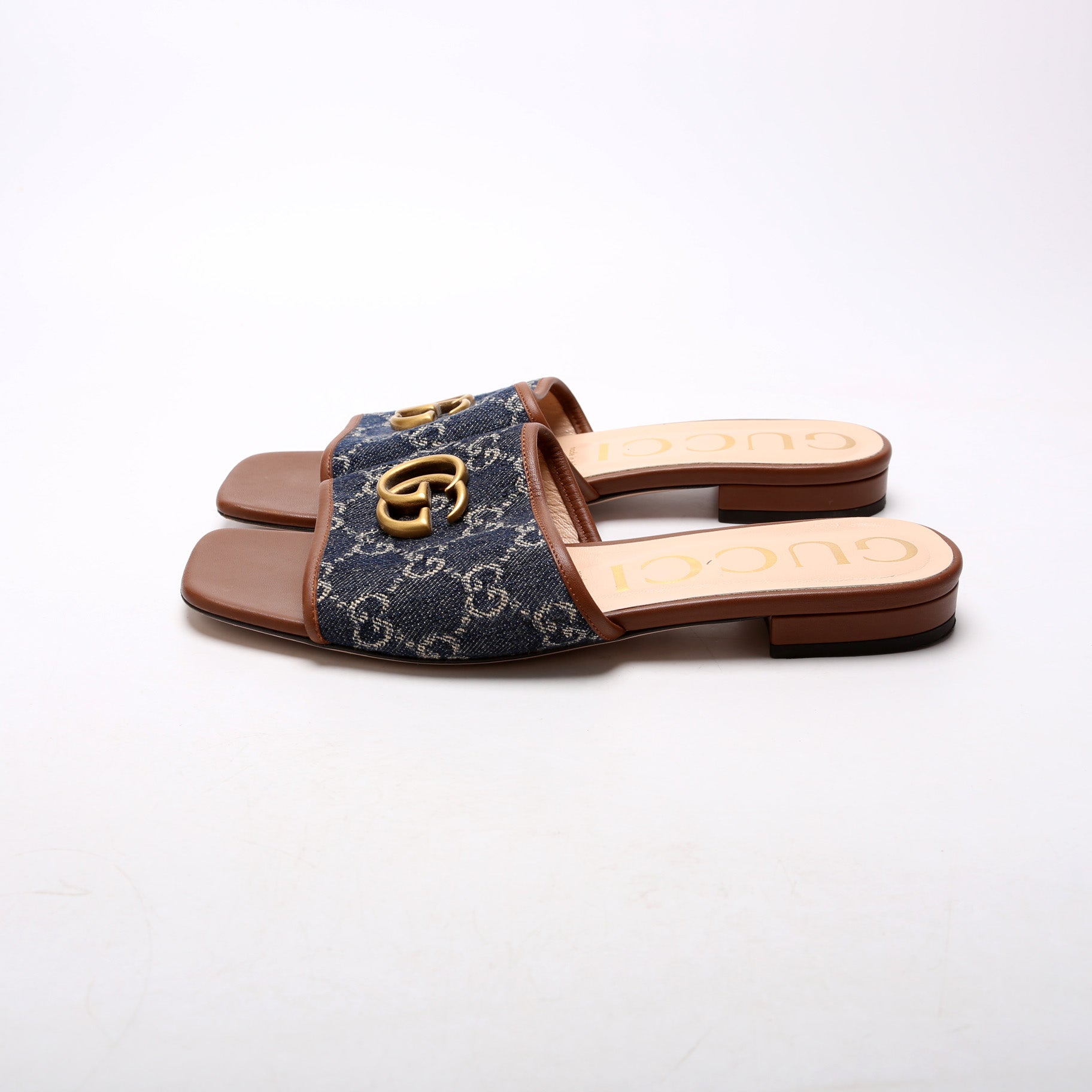 Marmont Denim Slides Size 38.5 Denim