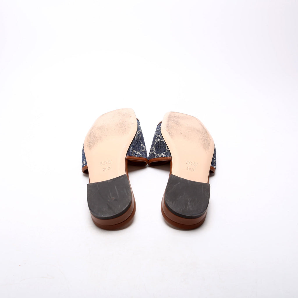 Marmont Denim Slides Size 38.5 Denim