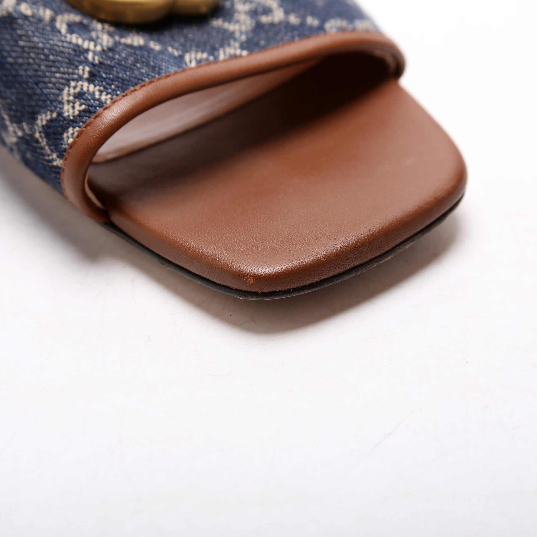 Marmont Denim Slides Size 38.5 Denim