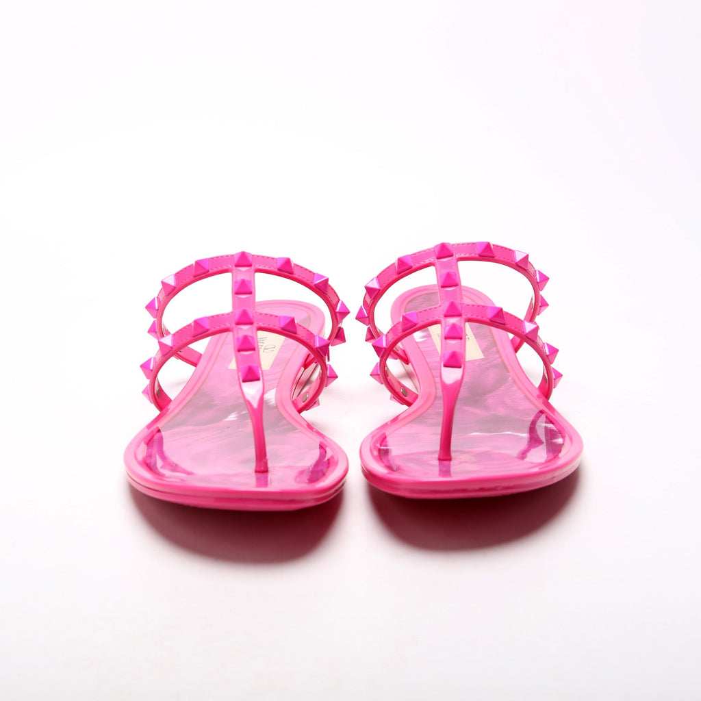 Rockstud Jelly Caged Sandals Size 39 Pink