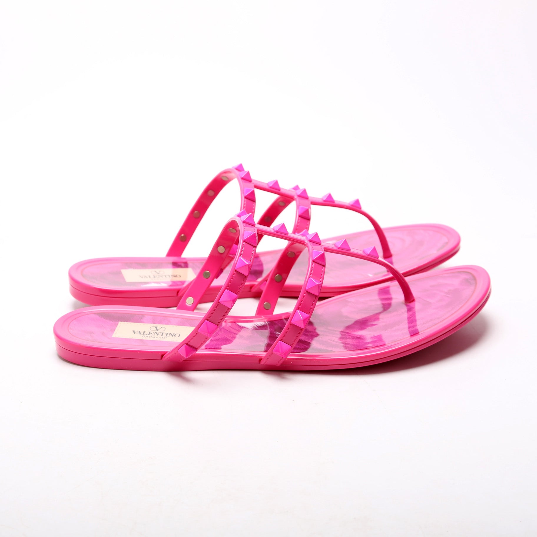 Rockstud Jelly Caged Sandals Size 39 Pink