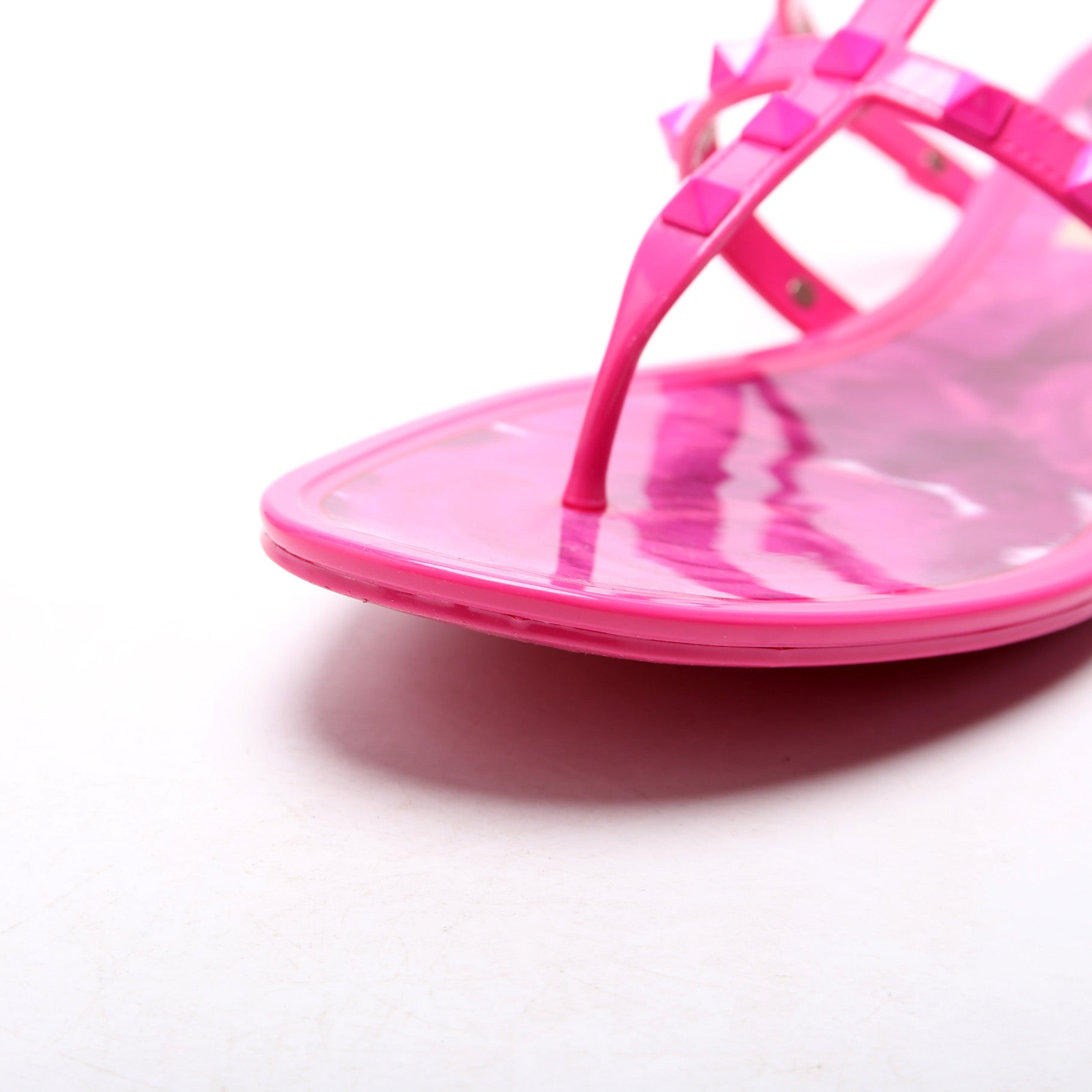 Rockstud Jelly Caged Sandals Size 39 Pink