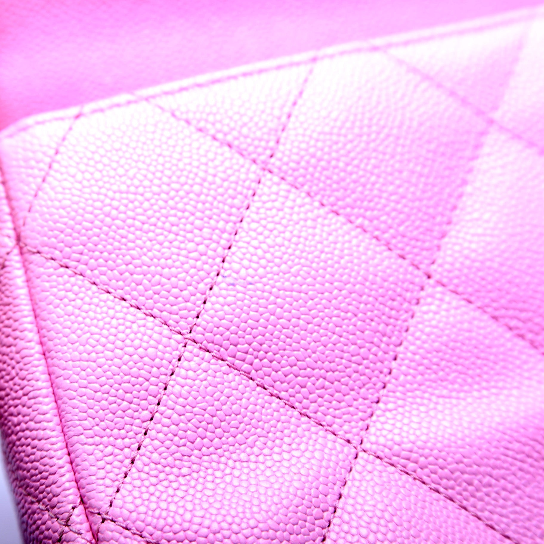 Classic Flap Mini Sweetheart Chain Caviar RFID Pink